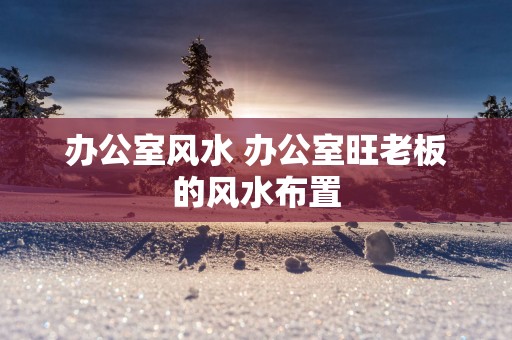 办公室风水 办公室旺老板的风水布置