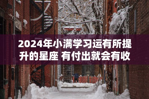 2025年小满学习运有所提升的星座 有付出就会有收获
