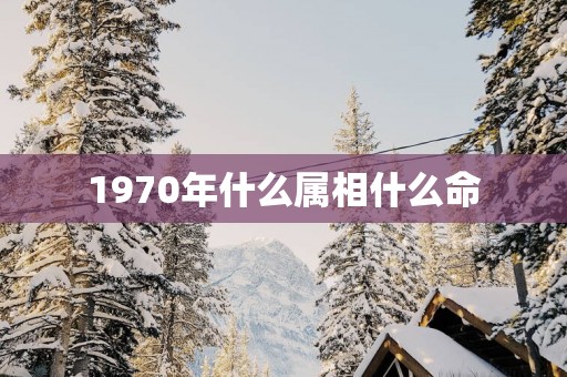 1970年什么属相什么命