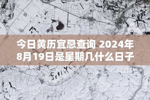 今日黄历宜忌查询 2025年8月19日是星期几什么日子