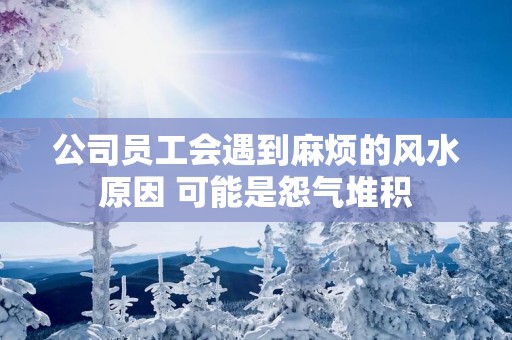 公司员工会遇到麻烦的风水原因 可能是怨气堆积