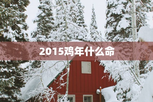 2015鸡年什么命