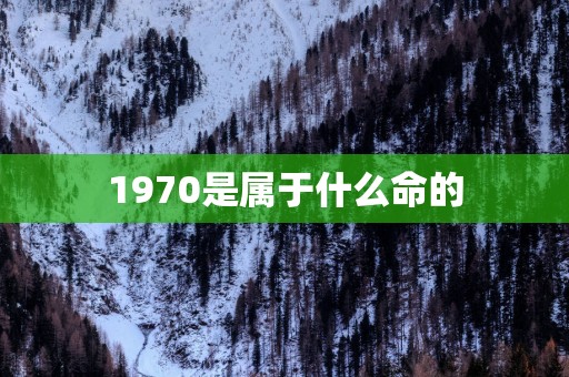1970是属于什么命的