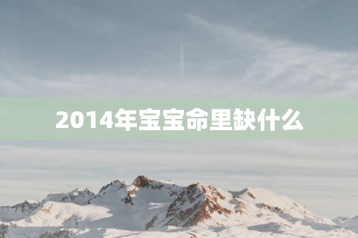 2014年宝宝命里缺什么