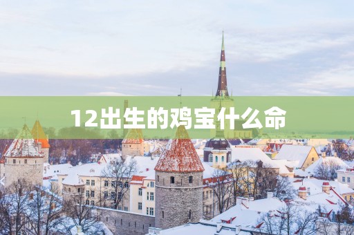 12出生的鸡宝什么命