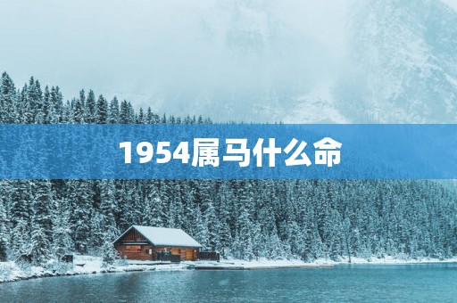 1954属马什么命