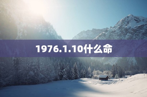 1976.1.10什么命