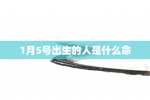 1月5号出生的人是什么命