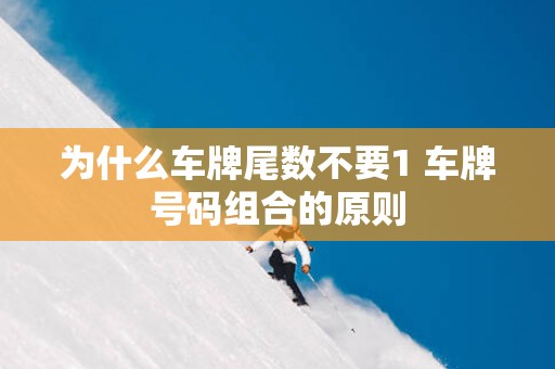 为什么车牌尾数不要1 车牌号码组合的原则