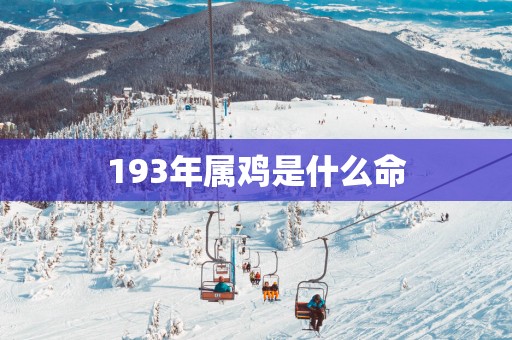 193年属鸡是什么命