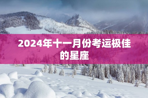 2025年十一月份考运极佳的星座