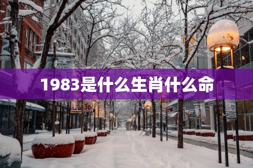 1983是什么生肖什么命