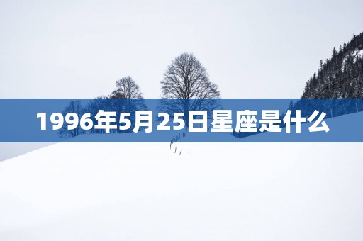 1996年5月25日星座是什么