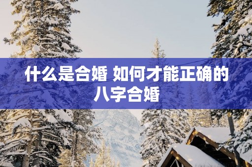 什么是合婚 如何才能正确的八字合婚