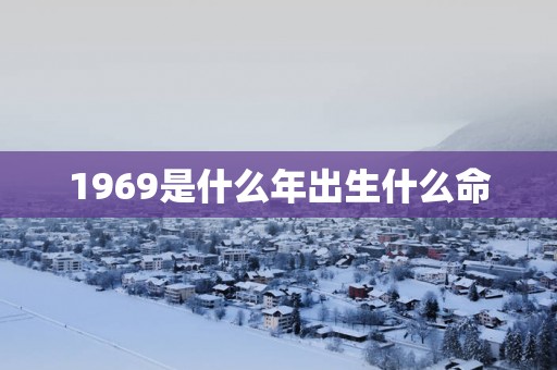 1969是什么年出生什么命