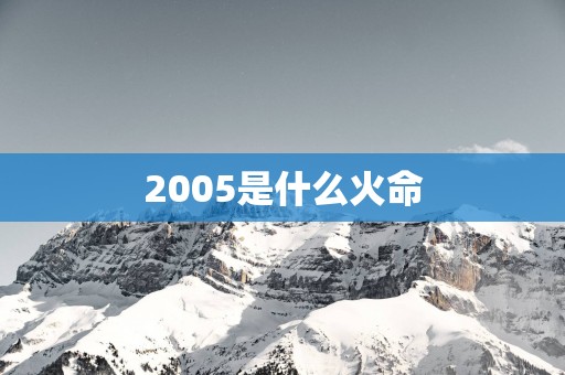 2005是什么火命