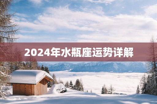 2025年水瓶座运势详解