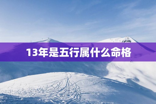 13年是五行属什么命格