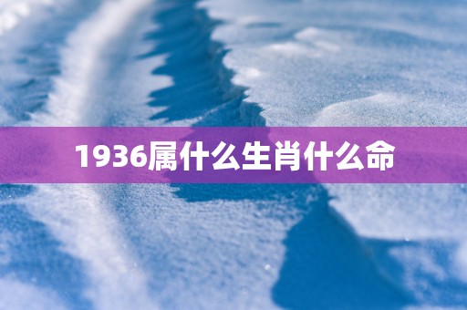 1936属什么生肖什么命