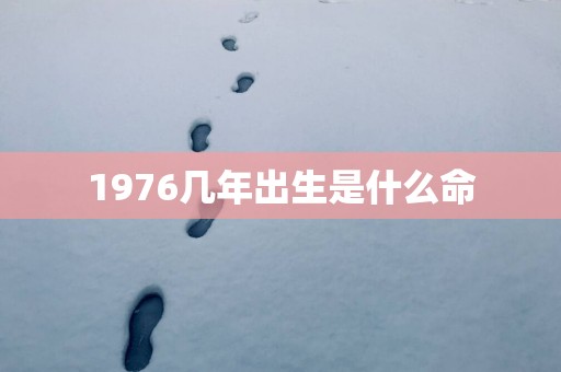 1976几年出生是什么命