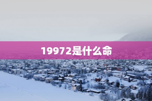 19972是什么命