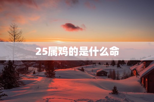 25属鸡的是什么命