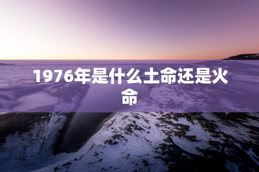 1976年是什么土命还是火命
