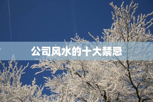 公司风水的十大禁忌