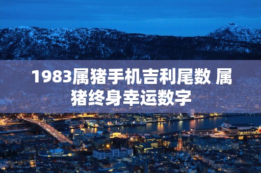 1983属猪手机吉利尾数 属猪终身幸运数字