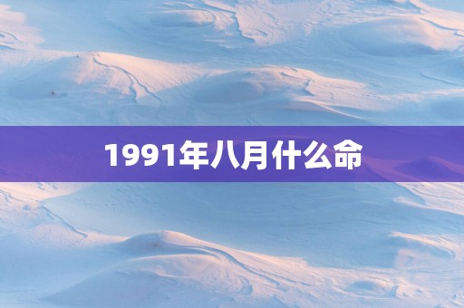 1991年八月什么命