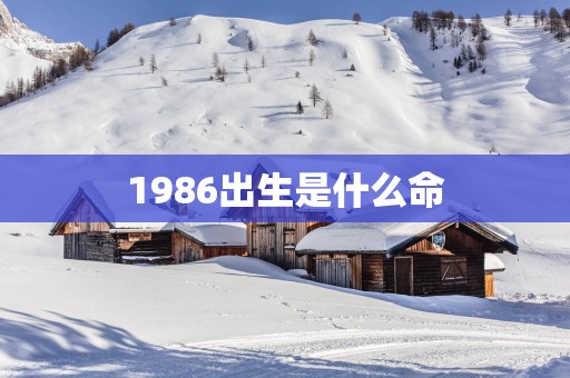1986出生是什么命
