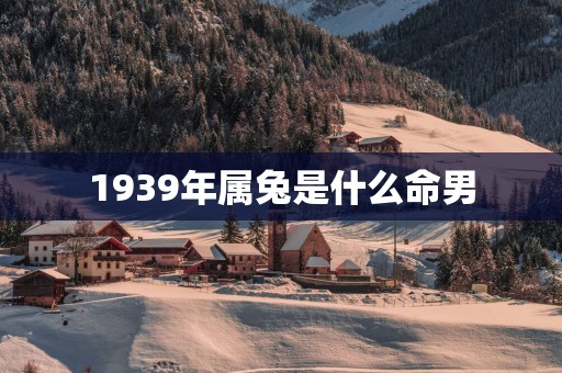 1939年属兔是什么命男