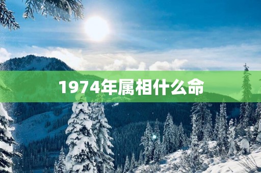 1974年属相什么命