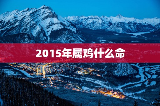 2015年属鸡什么命