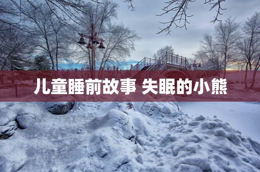 儿童睡前故事 失眠的小熊