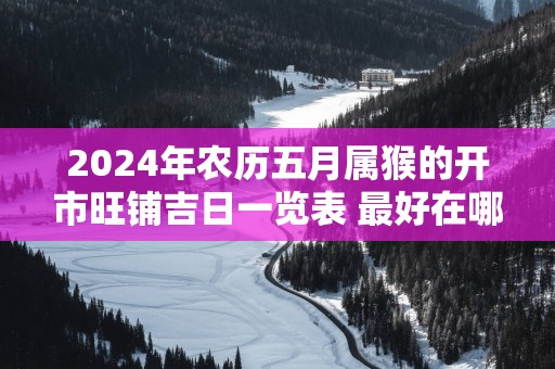 2025年农历五月属猴的开市旺铺吉日一览表 最好在哪天开市