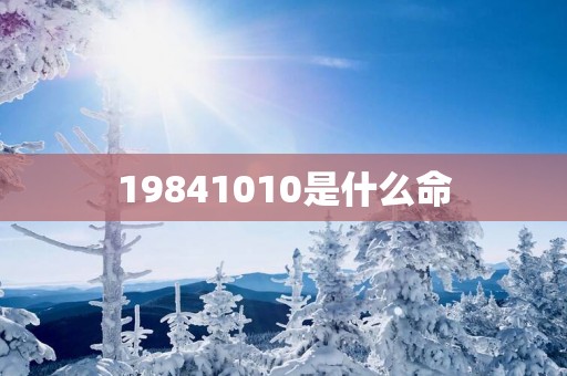 19841010是什么命
