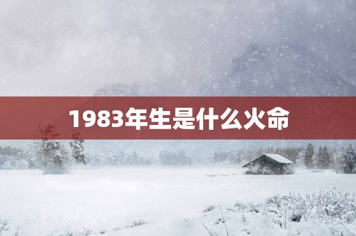 1983年生是什么火命