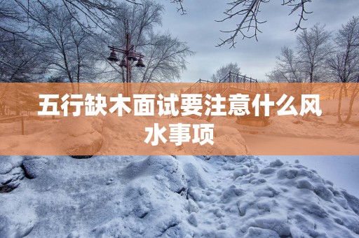五行缺木面试要注意什么风水事项