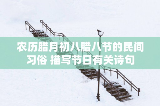 农历腊月初八腊八节的民间习俗 描写节日有关诗句