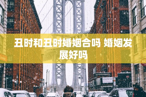 丑时和丑时婚姻合吗 婚姻发展好吗