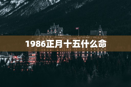 1986正月十五什么命