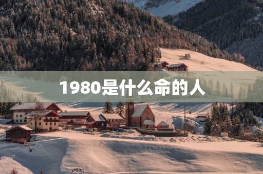 1980是什么命的人