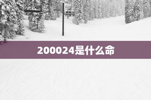 200024是什么命