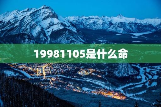 19981105是什么命