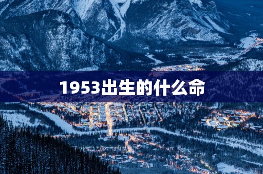 1953出生的什么命
