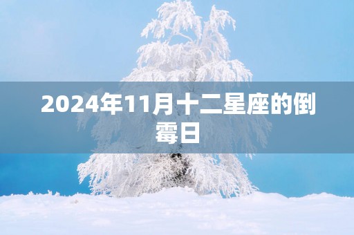 2025年11月十二星座的倒霉日