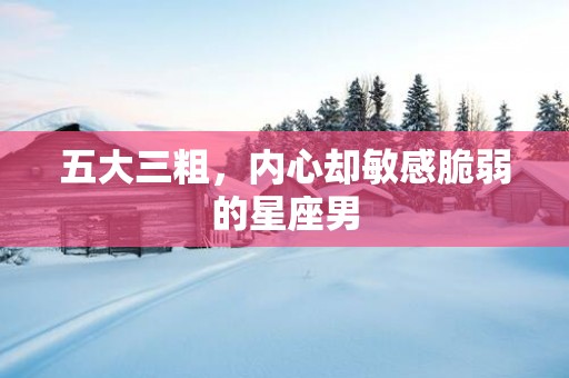 五大三粗，内心却敏感脆弱的星座男