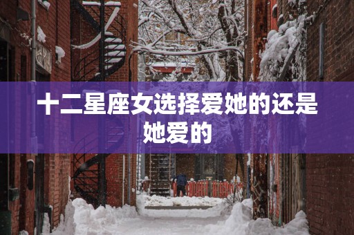 十二星座女选择爱她的还是她爱的