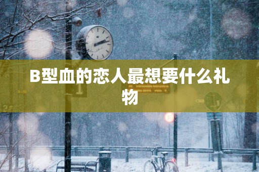 B型血的恋人最想要什么礼物